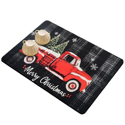 Festive Winter-Themed Kitchen Counter Mat Acalora