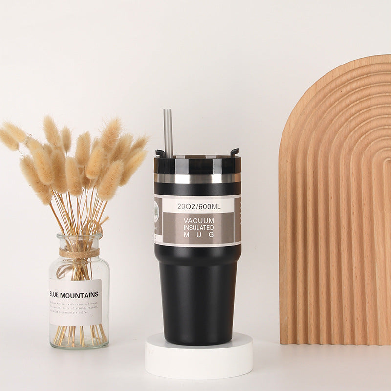 Unisex Insulated Drinking Cup with Integrated Straw Kalsten