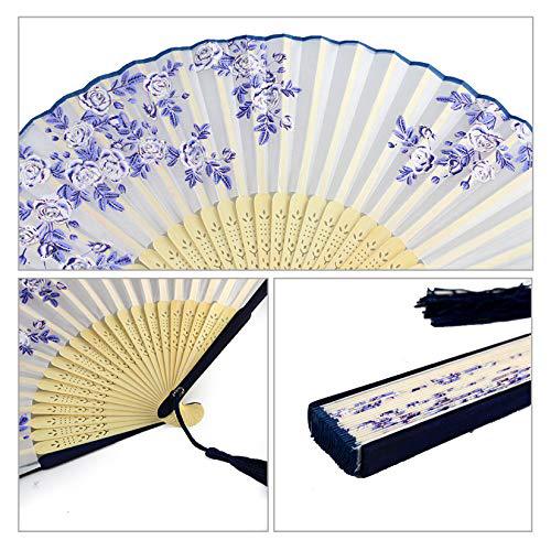 Women Elegant handcrafted fan with floral motifs Kalsten