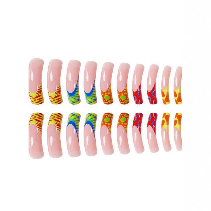Glamorous 3D Long Stiletto Press-On Nails Kalsten