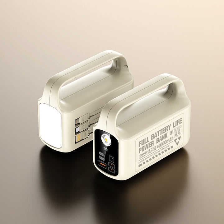 Portable power bank with integrated LED lighting and high capacity Kalsten