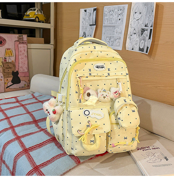 Multi-Compartment Transparent School Backpack