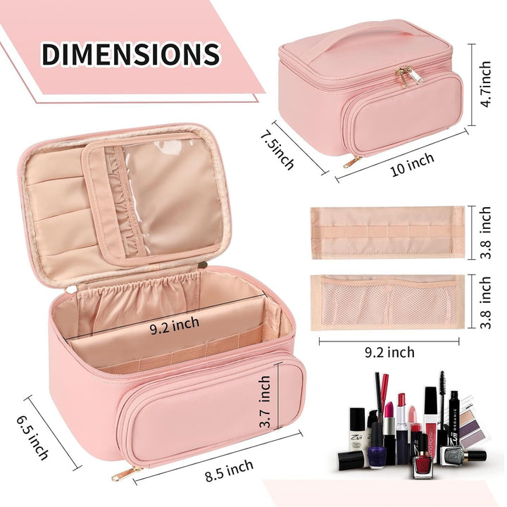 Cosmetic Organizer with Compartments and Mirror Kalsten
