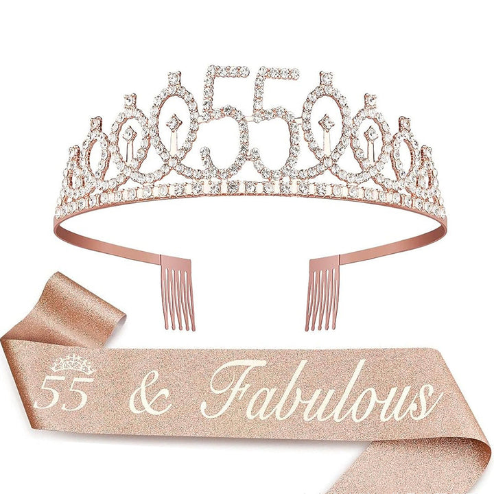 Ladies Crystal Princess Crown with 30 & Fabulous lettering Kalsten