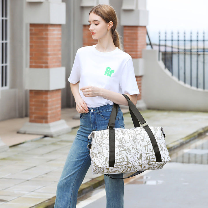 Graphic Patterned Sports Duffel Bag Kalsten
