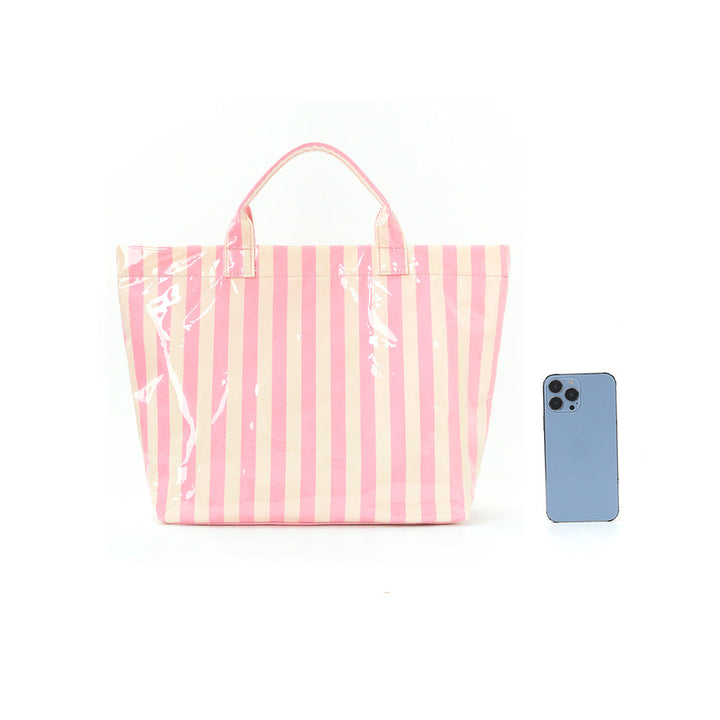 Beach bag with colorful check pattern and water-repellent coating Kalsten