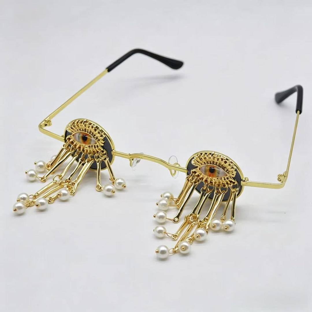 Ladies exclusive designer sunglasses with eye-catching pearl pendants Kalsten