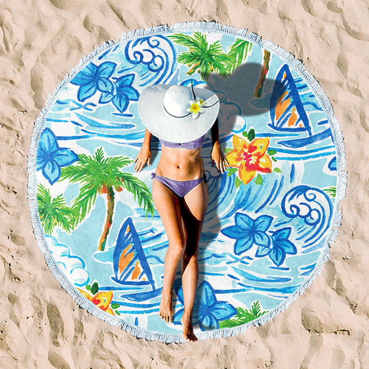 Rundstrand towel with unique sunset design Kalsten