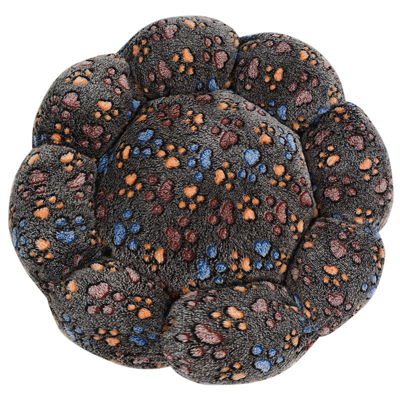 Cozy Round Plush Dog Bed