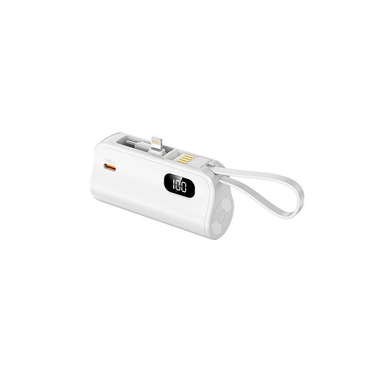 Portable power bank with integrated cables and LED display Kalsten
