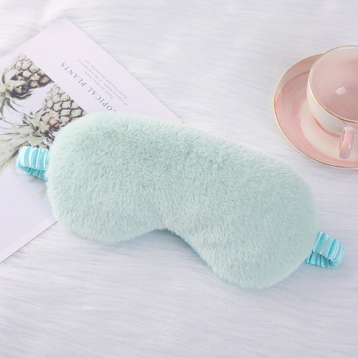 Women's cozy sleep mask made of plush with adjustable elastic band and lightproof inner lining Kalsten