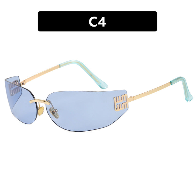 Women's futuristic designer sunglasses with unusual frame and UV protection Kalsten