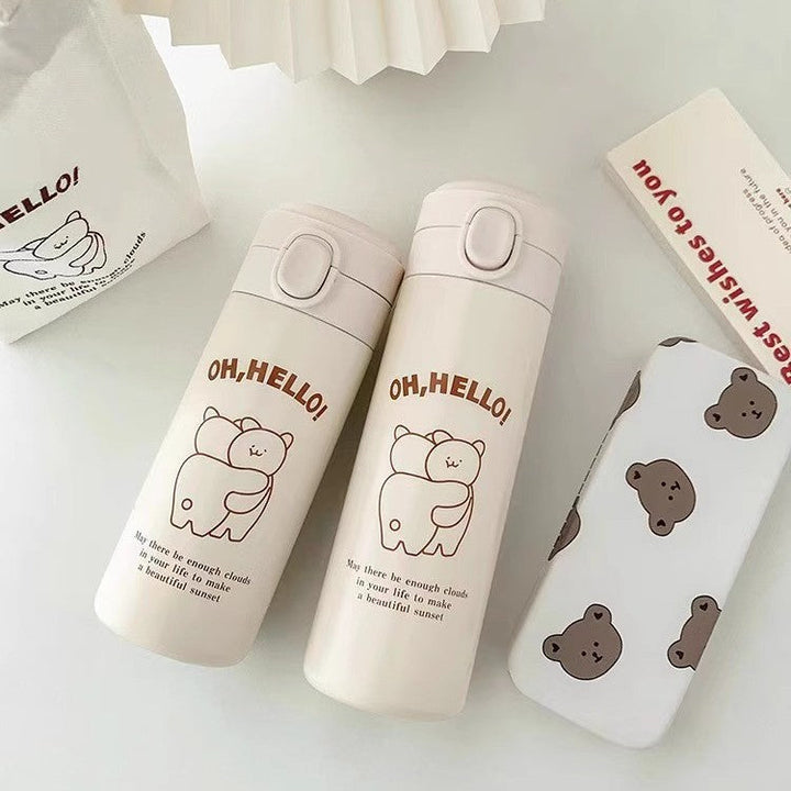 Ladies' insulated bottle with secure pressure cap and cute animal design Kalsten