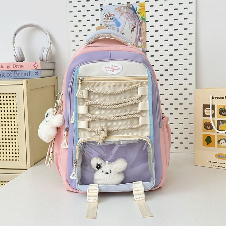 Multi-Functional Cartoon-Themed Backpack with Cute Accessories
