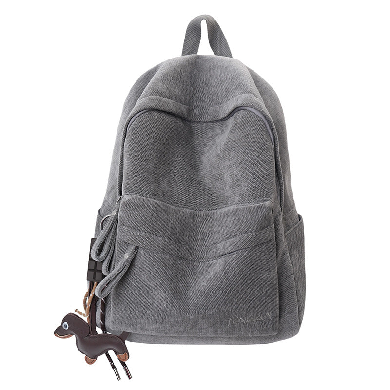 Corduroy Texture Casual School Backpack Kalsten