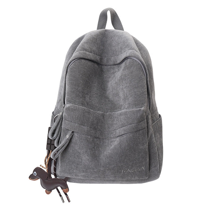 Corduroy Texture Casual School Backpack Kalsten