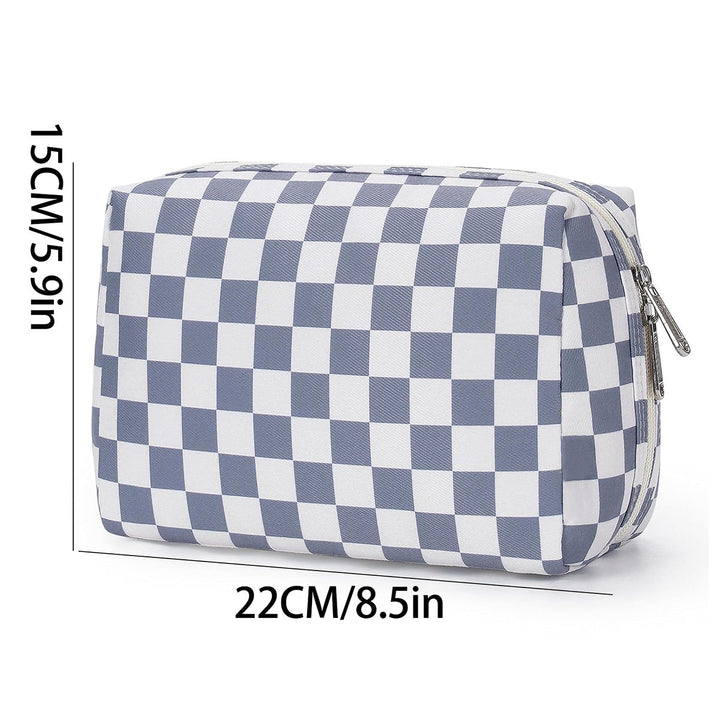 Stylish cosmetic bag with checked pattern Kalsten