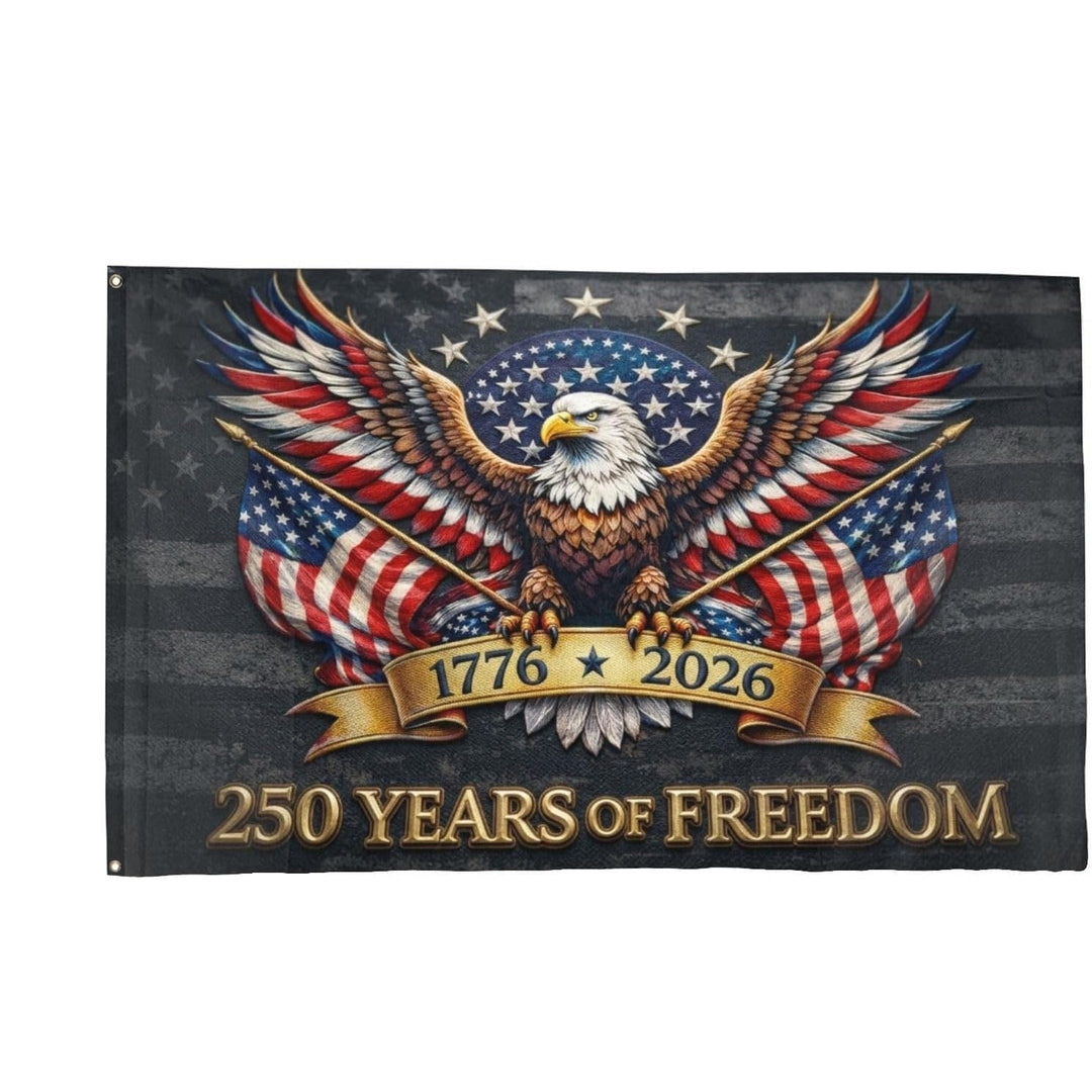 Unisex nan patriotic commemorative heavyweight outdoor flag banner with reinforced grommets and printed eagle emblem Kalsten