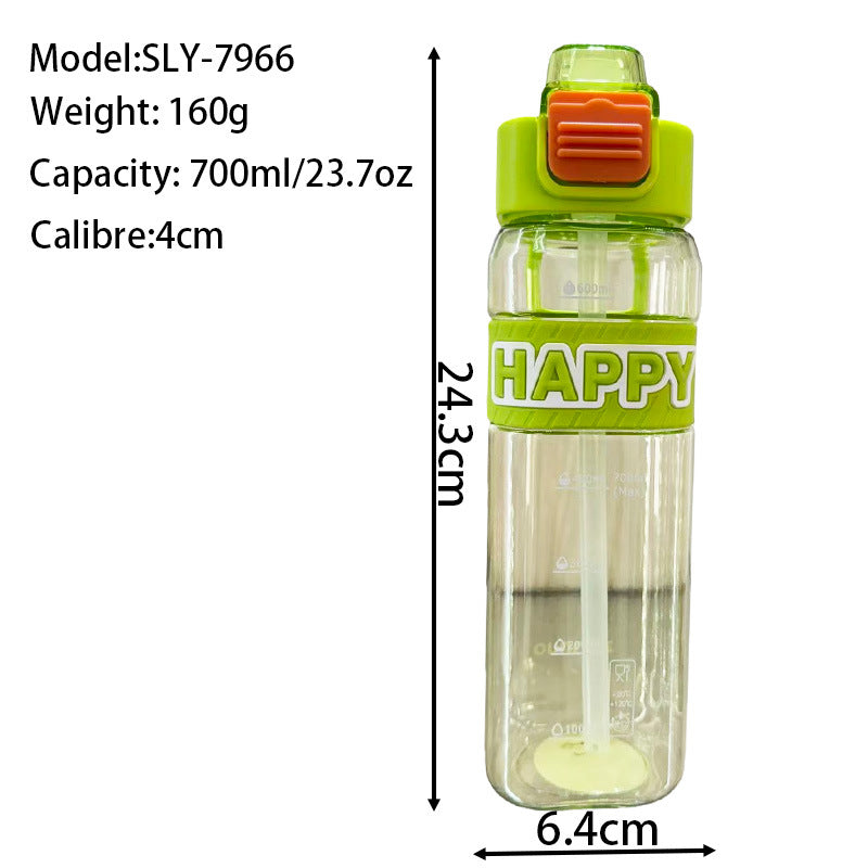 Ladies leak-proof drinking bottle with integrated measuring scale and secure lid Kalsten