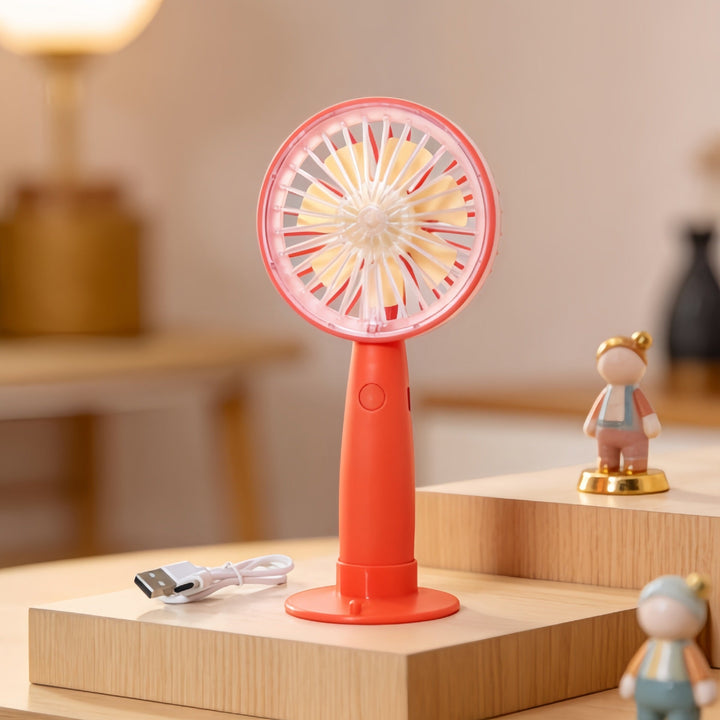 Women Portable Mini Hand Fan with Flexible USB Charging Function Kalsten
