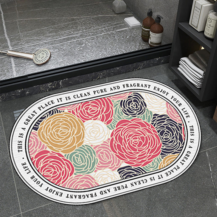 Floral Pattern Bathmat Kalsten