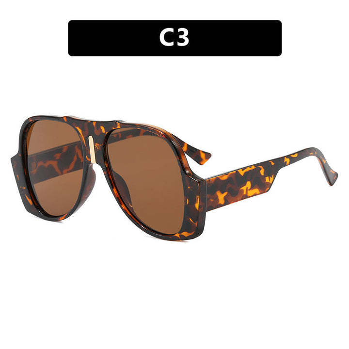 Women's square sunglasses with unique animal pattern frame and UV protection Kalsten