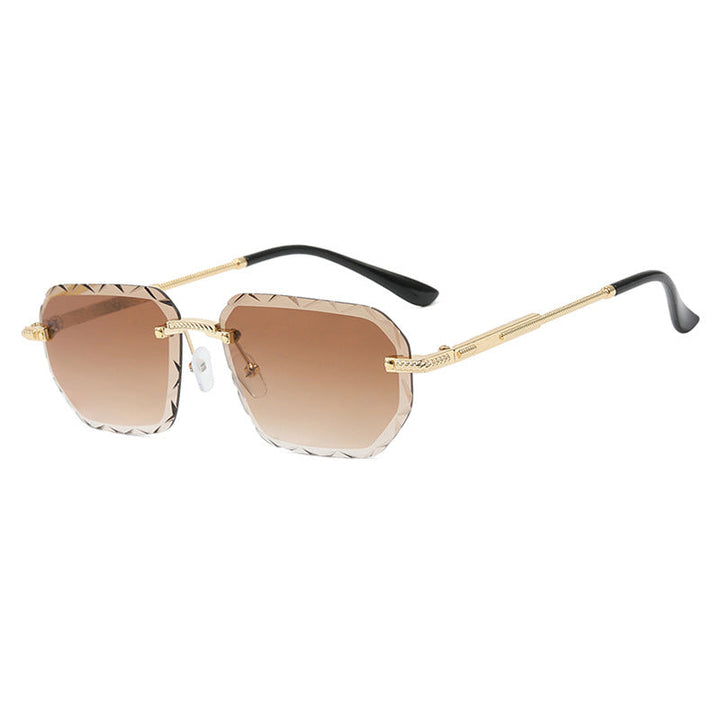 Women's geometric sunglasses with mirrored lenses and sturdy frame Kalsten