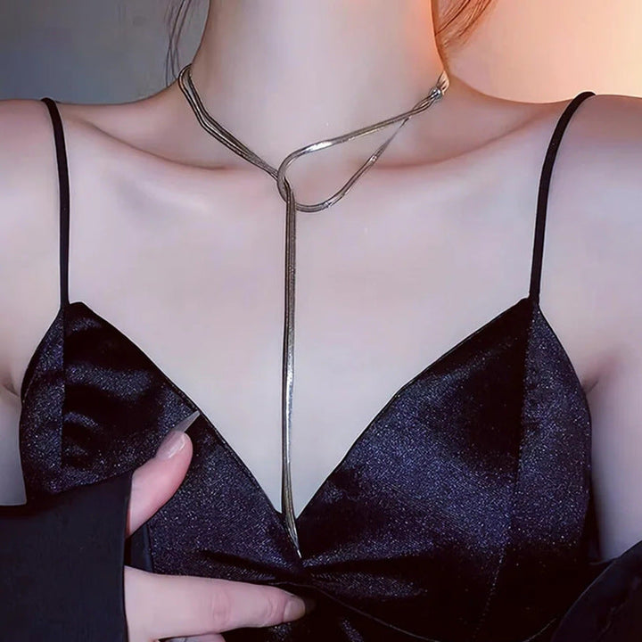 Multilayer Y-necklace made of high-quality metal Kalsten