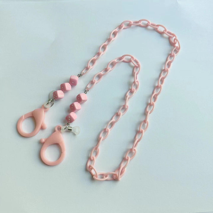 Fashionable glasses holder chain made of plastic with colorful beads Kalsten
