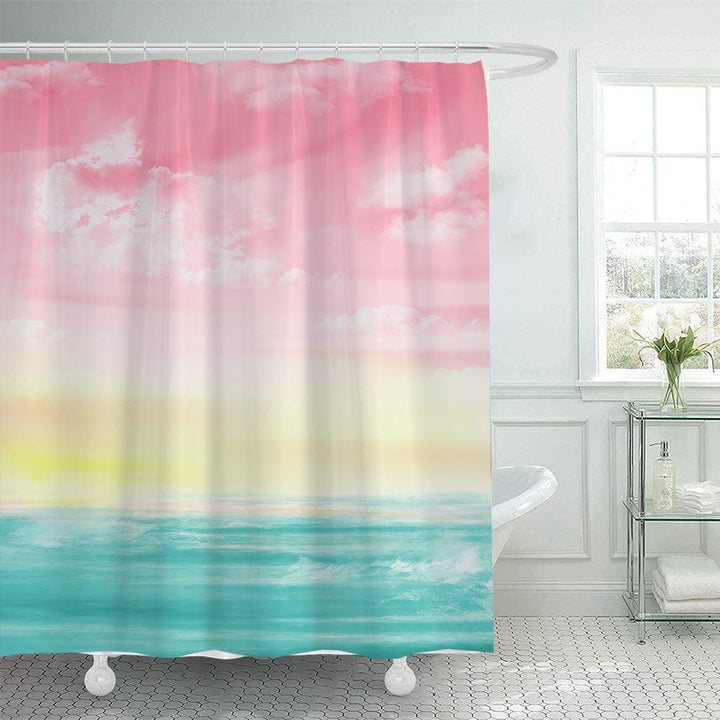 Scenic Beach-Themed Shower Curtain Kalsten