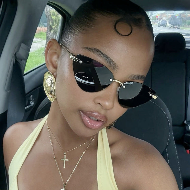 Women elegant Cat-Eye sunglasses with ultra-light metal frame Kalsten