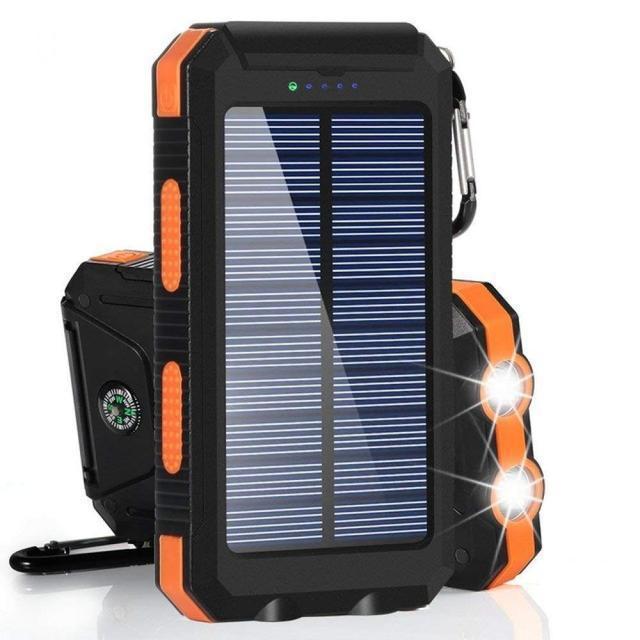 Solar-powered power bank with robust case and integrated LED lighting Kalsten