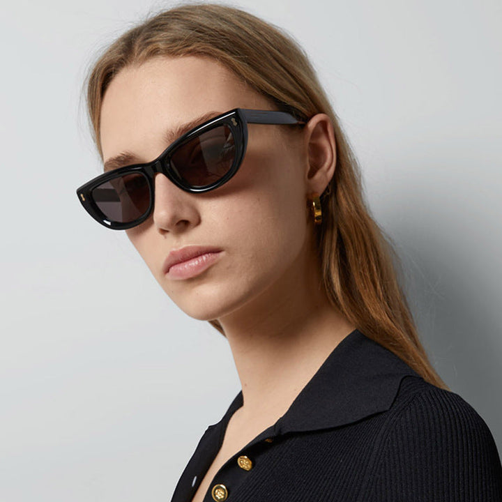 Women's Cat-Eye sunglasses with transparent frame and brown lenses Kalsten
