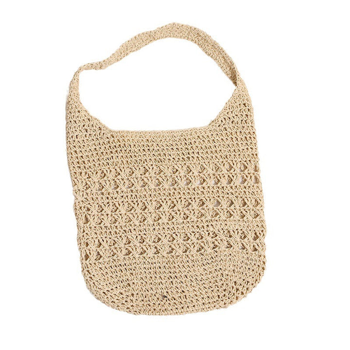 Crocheted shoulder bag with decorative hole pattern Kalsten