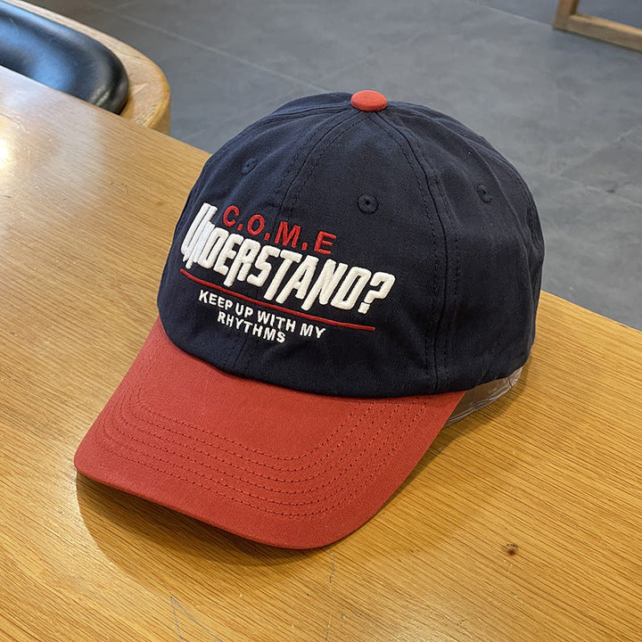 Unisex Casual Textured Cap with Playful Embroidery Kalsten