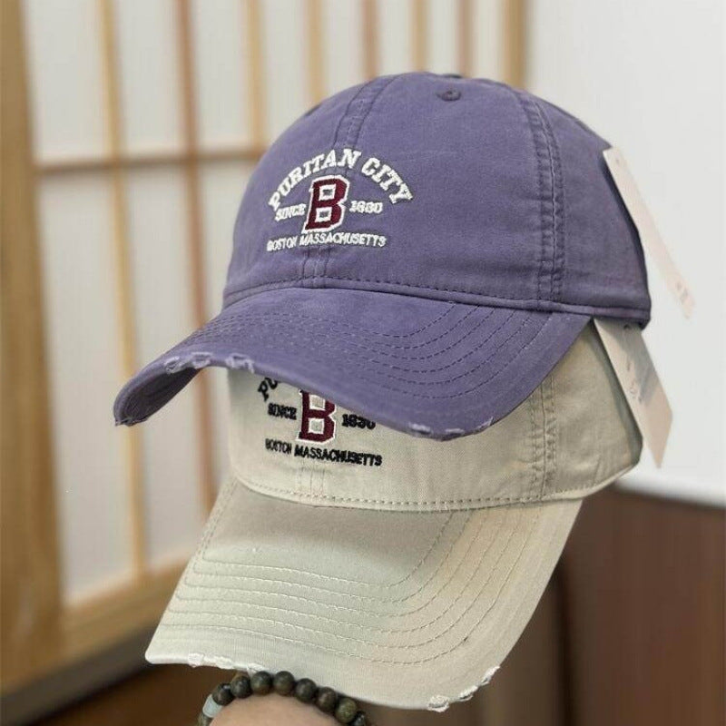 Women's Vintage Distressed Embroidered Baseball Cap Kalsten