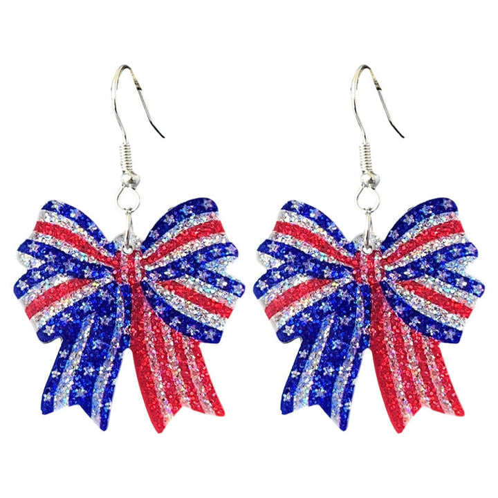 Women's shimmering statement earrings with star and fireworks design made of acrylic Kalsten