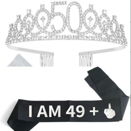 Ladies Glittering Crown with Swarovski Stones Kalsten