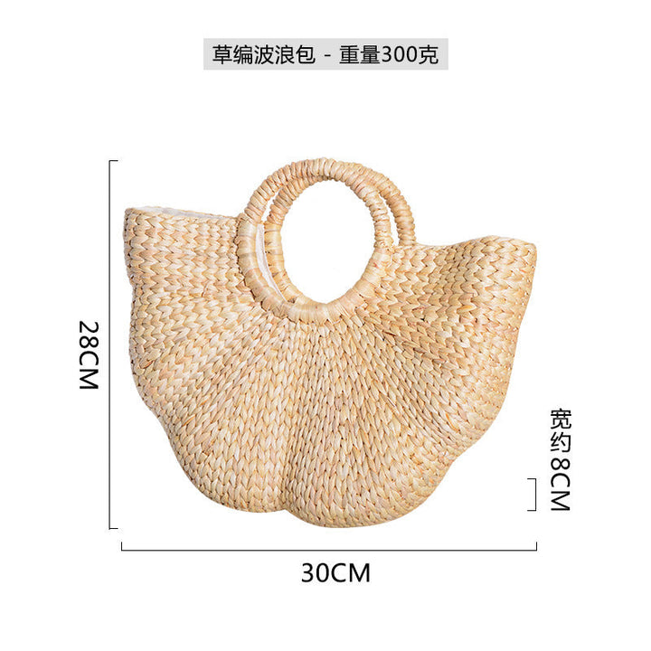 Women handcrafted beach bag with braided handles Kalsten