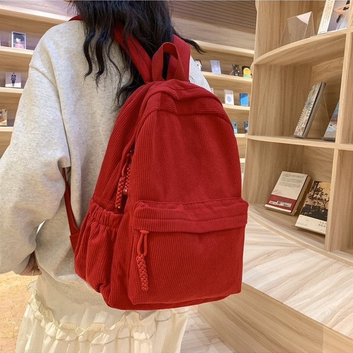 Textured Corduroy Backpack Kalsten