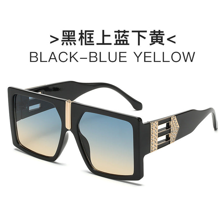 Ladies elegant rectangular sunglasses with glamorous embellishments Kalsten