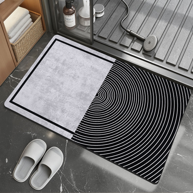 Geometric Pattern Soft Bath Mat Acalora