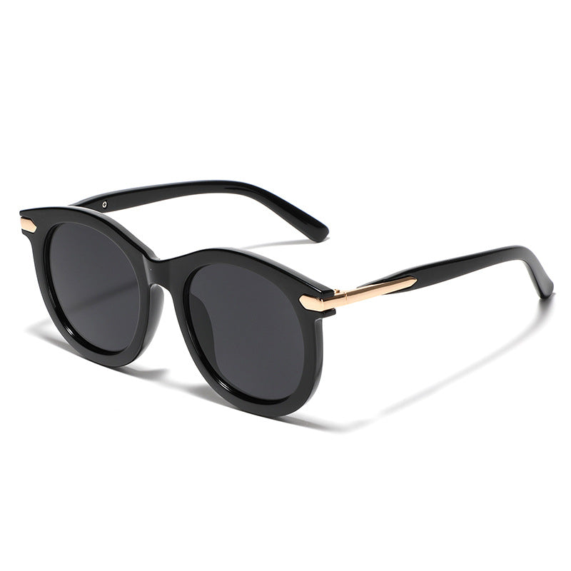 Women's fashionable sunglasses with transparent frame and golden accents Kalsten