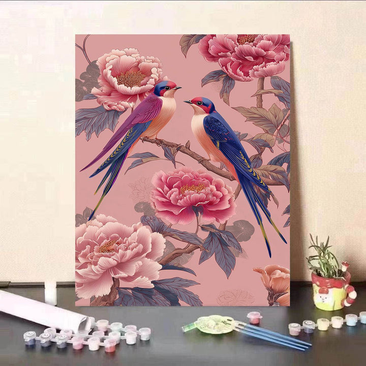 Floral-Themed DIY Paint by Numbers Kit Kalsten
