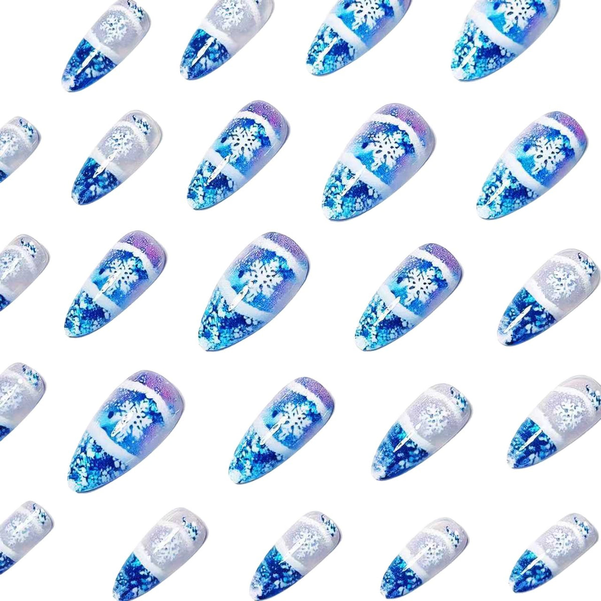 Winter-Themed Glitter Nail Art Acalora