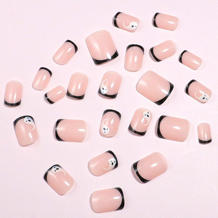 Artistic Ghost-Themed Press-On Nail Set Kalsten