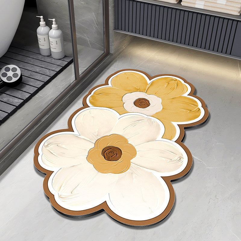 Floral Shaped Bath Mat Kalsten