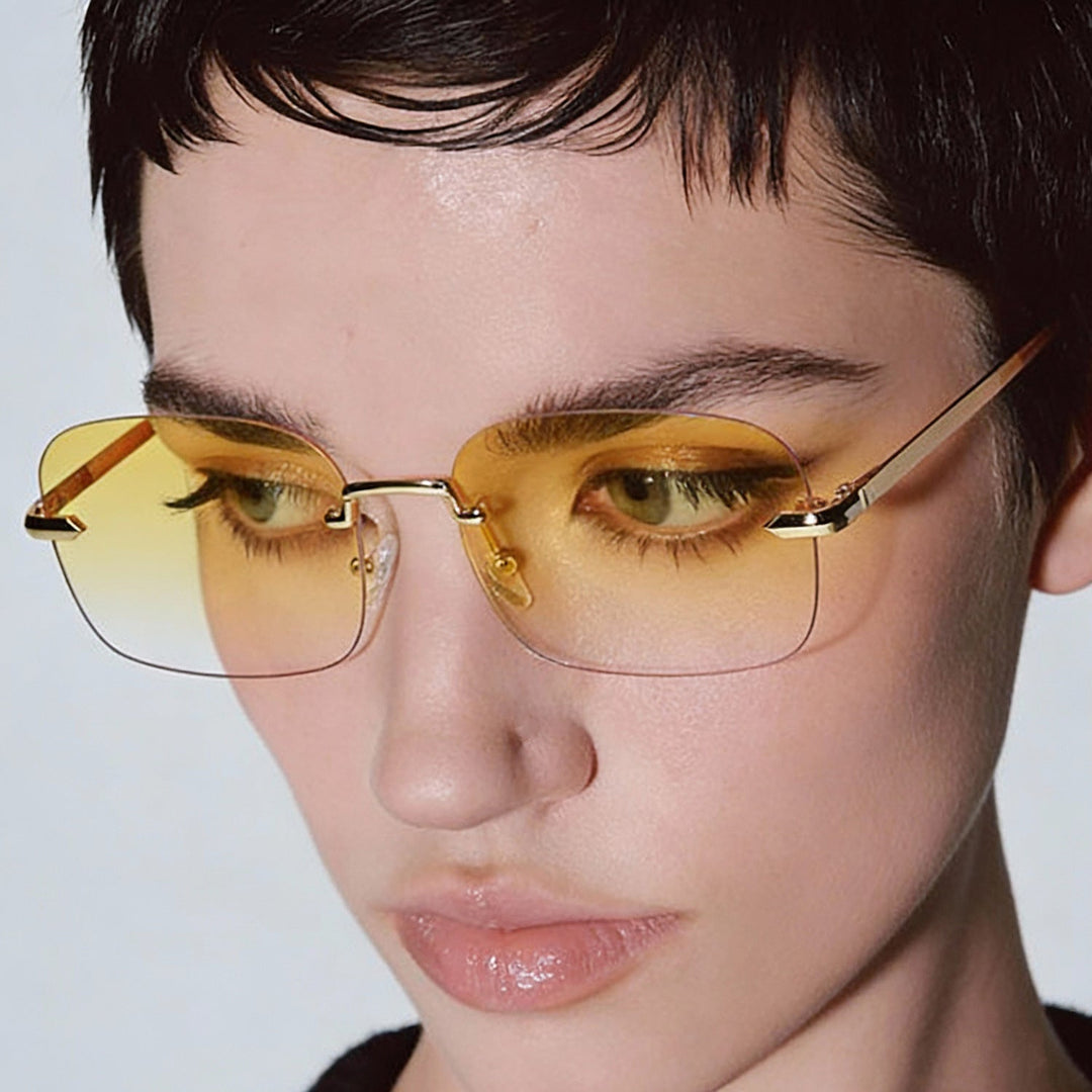 Women Oversized Sunglasses with Filigree Metal Frame Kalsten
