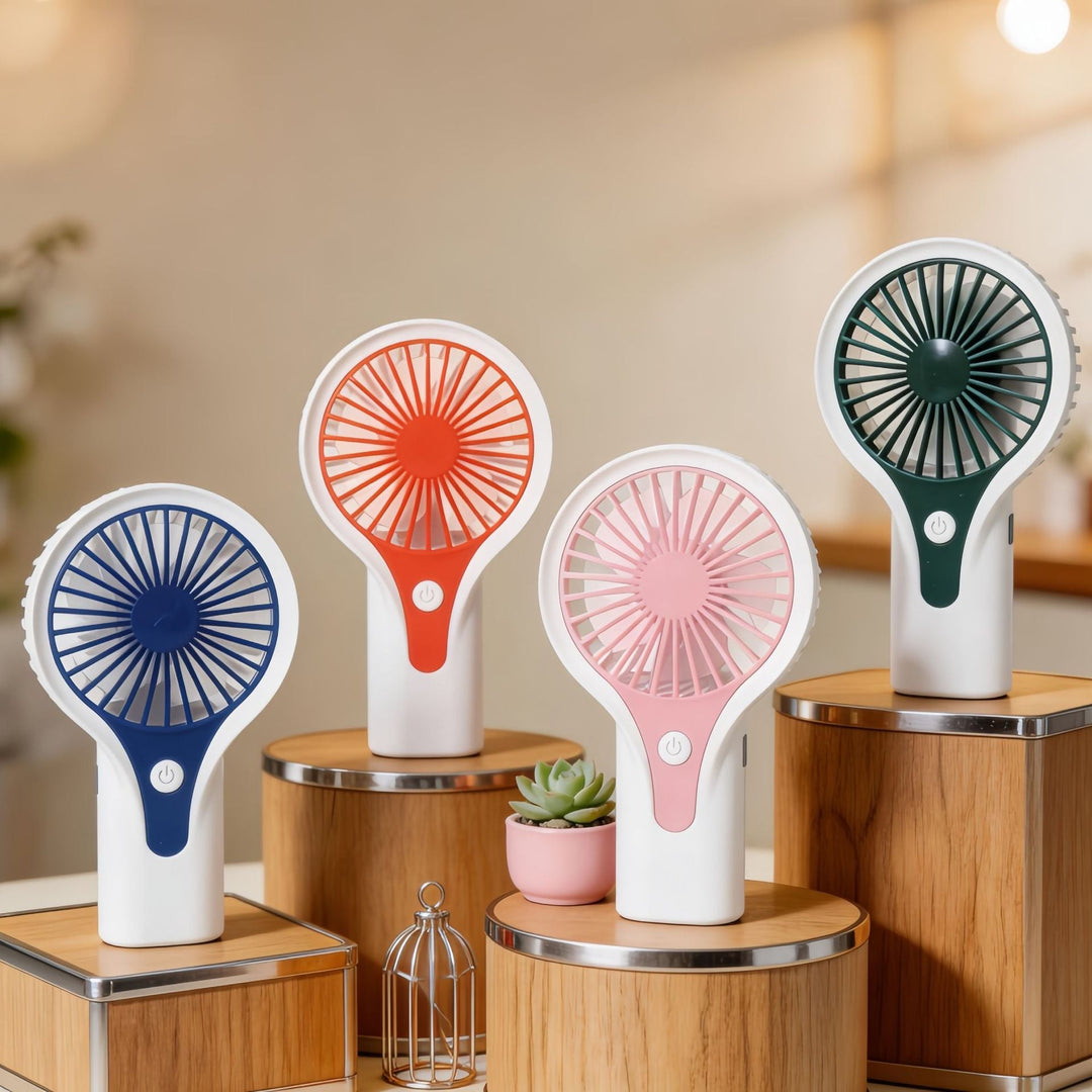 Women Portable Hand Fan with USB Charging Function and Ergonomic Handle Kalsten