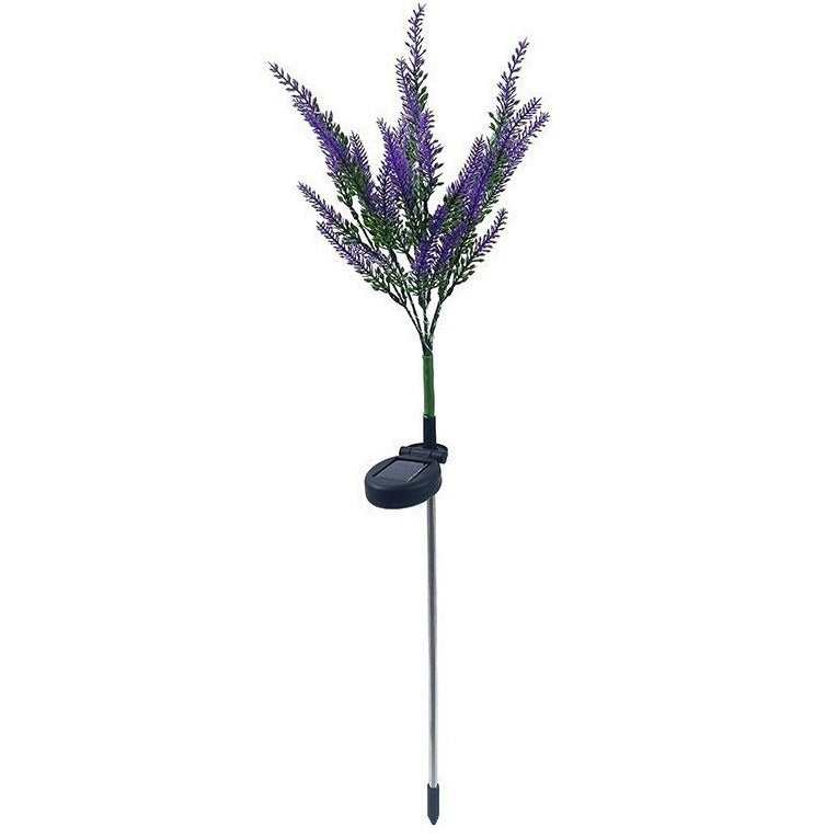 Solar LED Faux Lavender Garden Stake Lights Kalsten